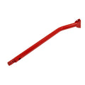 Red metal curved rear roll-over protection bar with mounting points for Polaris UTV.