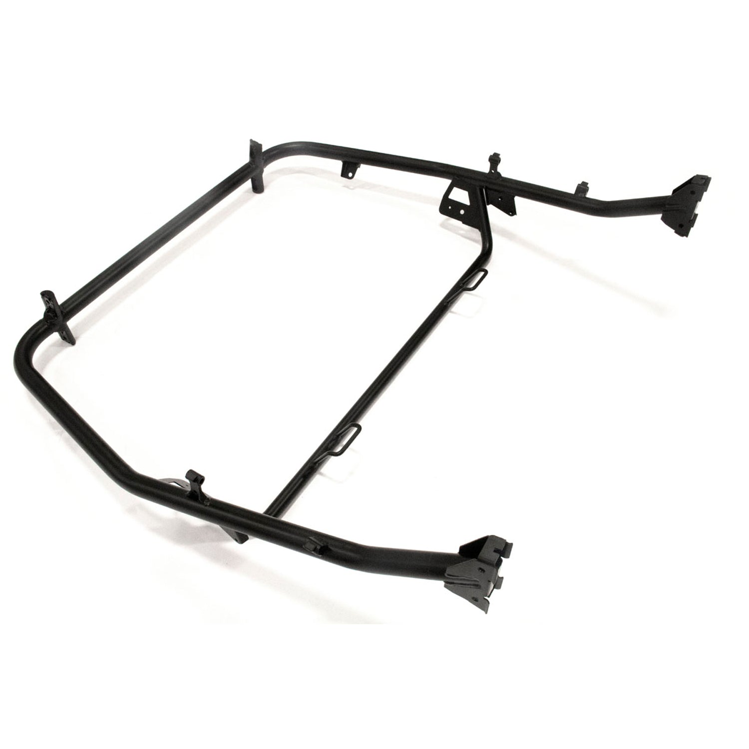 Matte black tubular steel mid rops hoop for Polaris UTV with mounting brackets.
