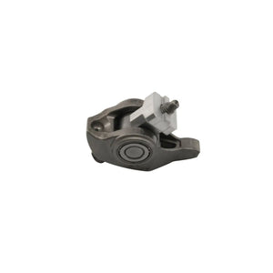 Metal rocker arm with integrated bearing and bolt for Polaris vehicles, gray finish.