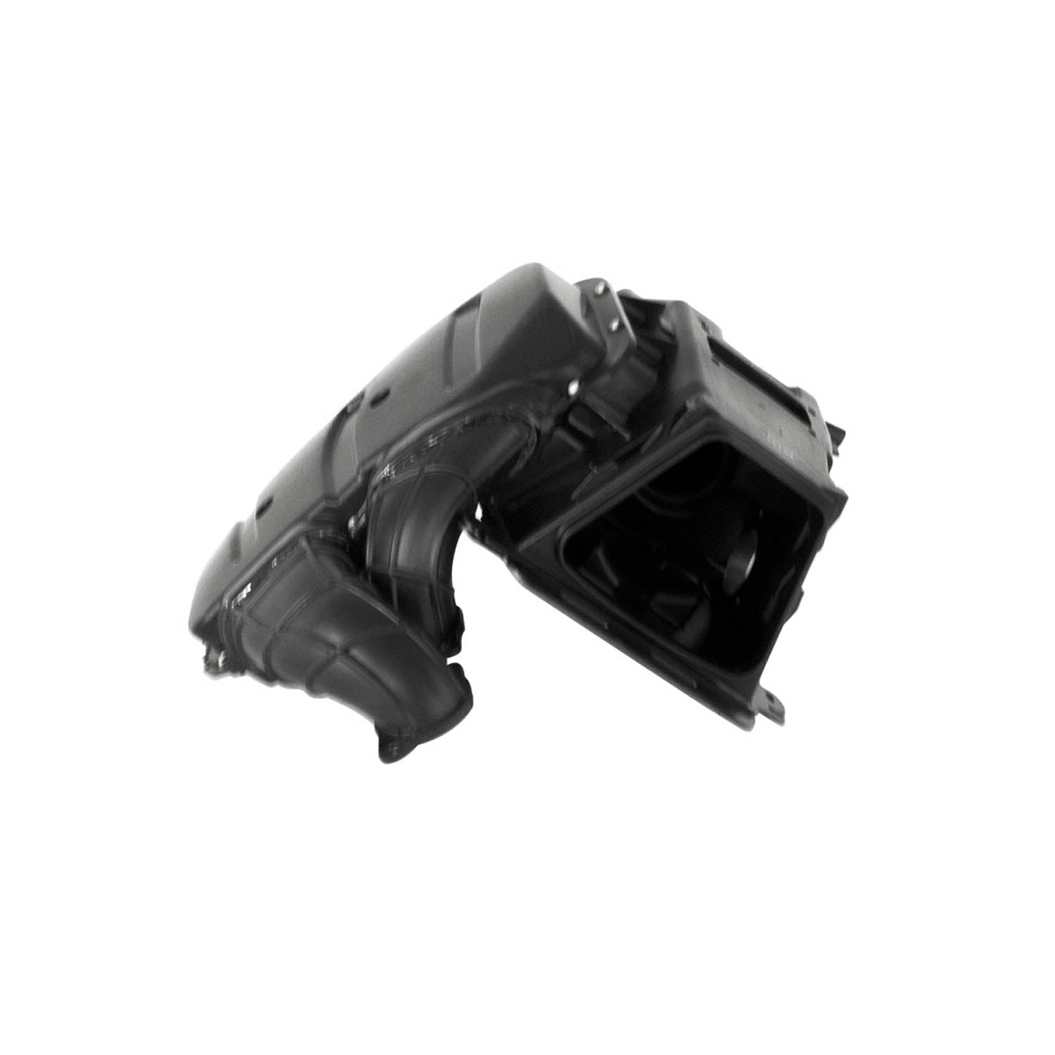Black plastic air intake box with runners and contoured design for Polaris Sportsman ATV.