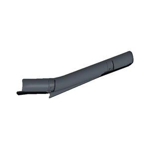 Black matte-finish motorcycle collector shield with smooth, angular design and integrated mounting points.
