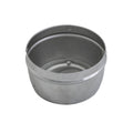 Round metallic center cap with raised star logo embossed on the inner surface.