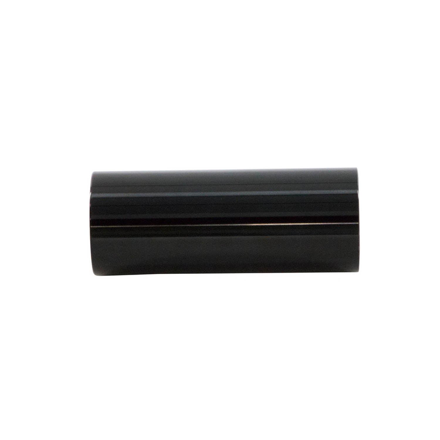 Glossy black cylindrical shock body component with smooth surface and uniform diameter.