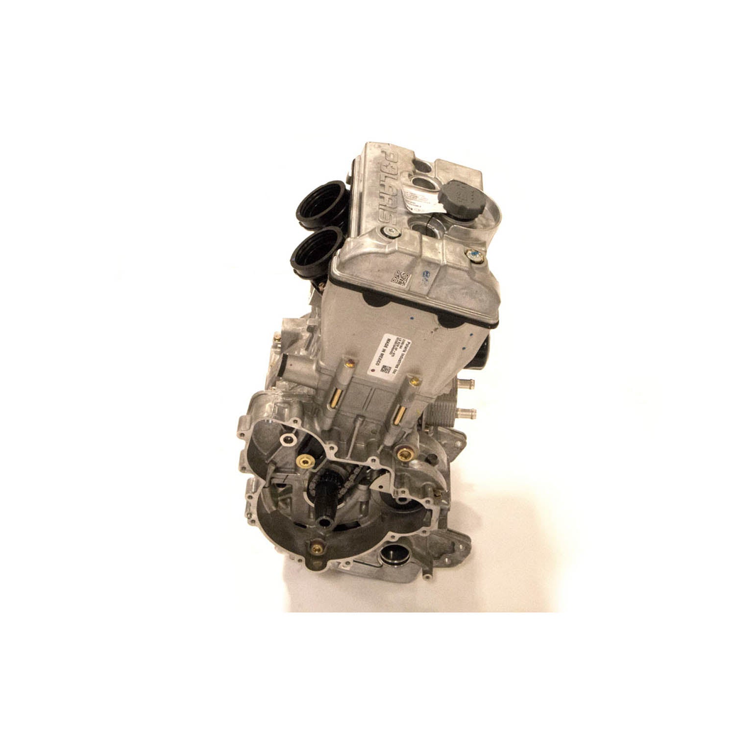 Silver-gray metal Polaris G90 long block engine kit with visible intake and mounting points.