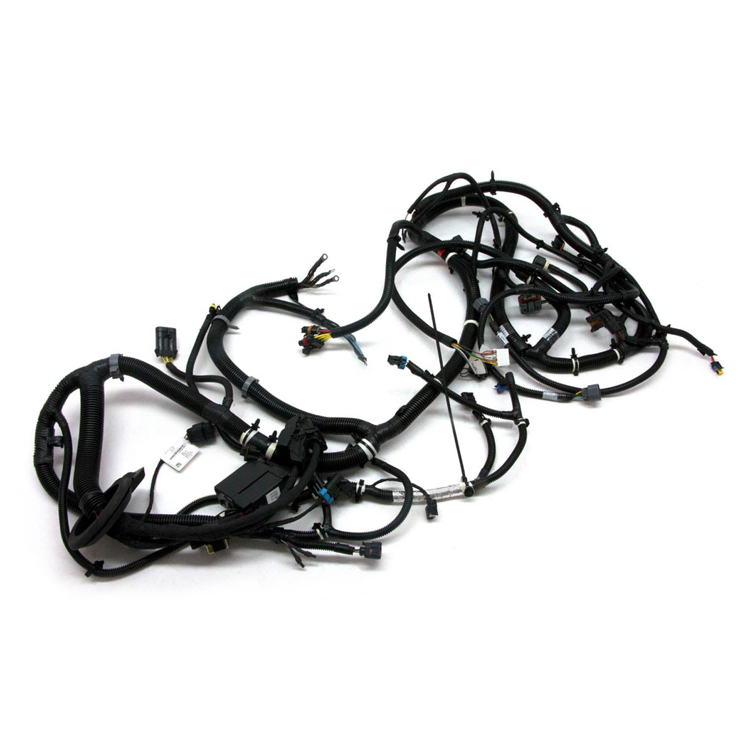 Black multi-connector wiring harness with bundled cables, designed for Polaris 4x4 chassis installation.