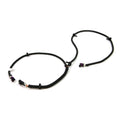 Black flexible wiring harness with multiple connectors and clips, designed for offroad vehicle use.