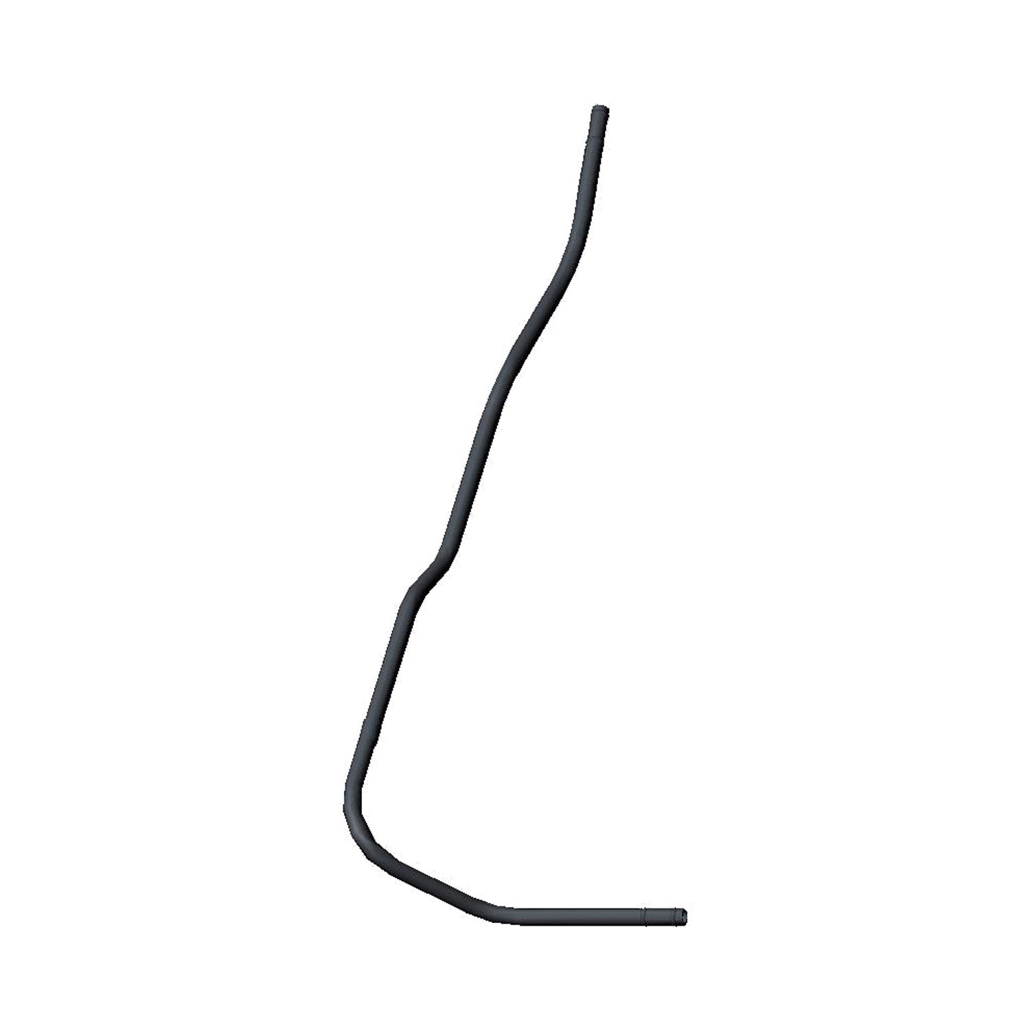 Black molded rubber vent line tube with angled bends for Polaris canister connection.