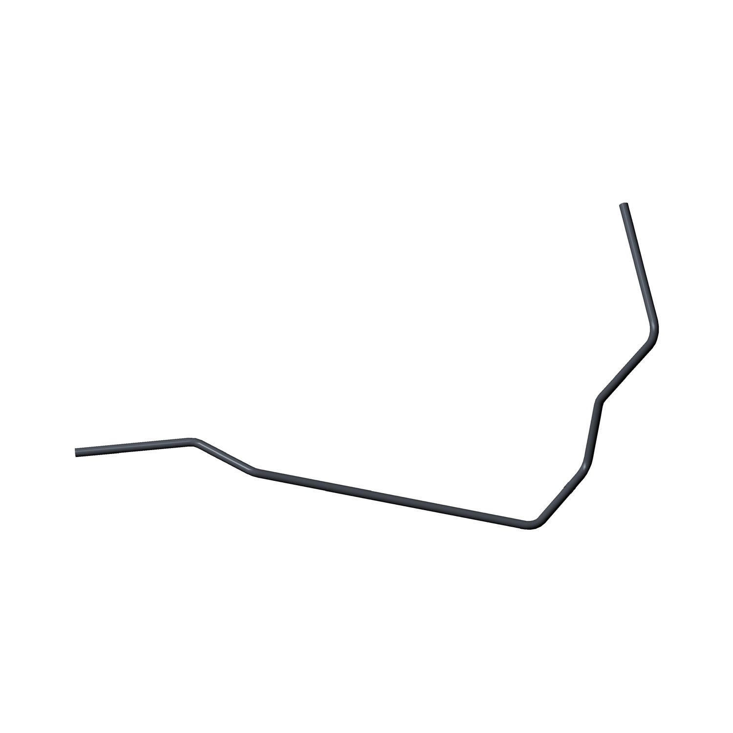 Black bent metal fuel line rail tank pipe with multiple angled bends for Polaris Ranger UTVs.