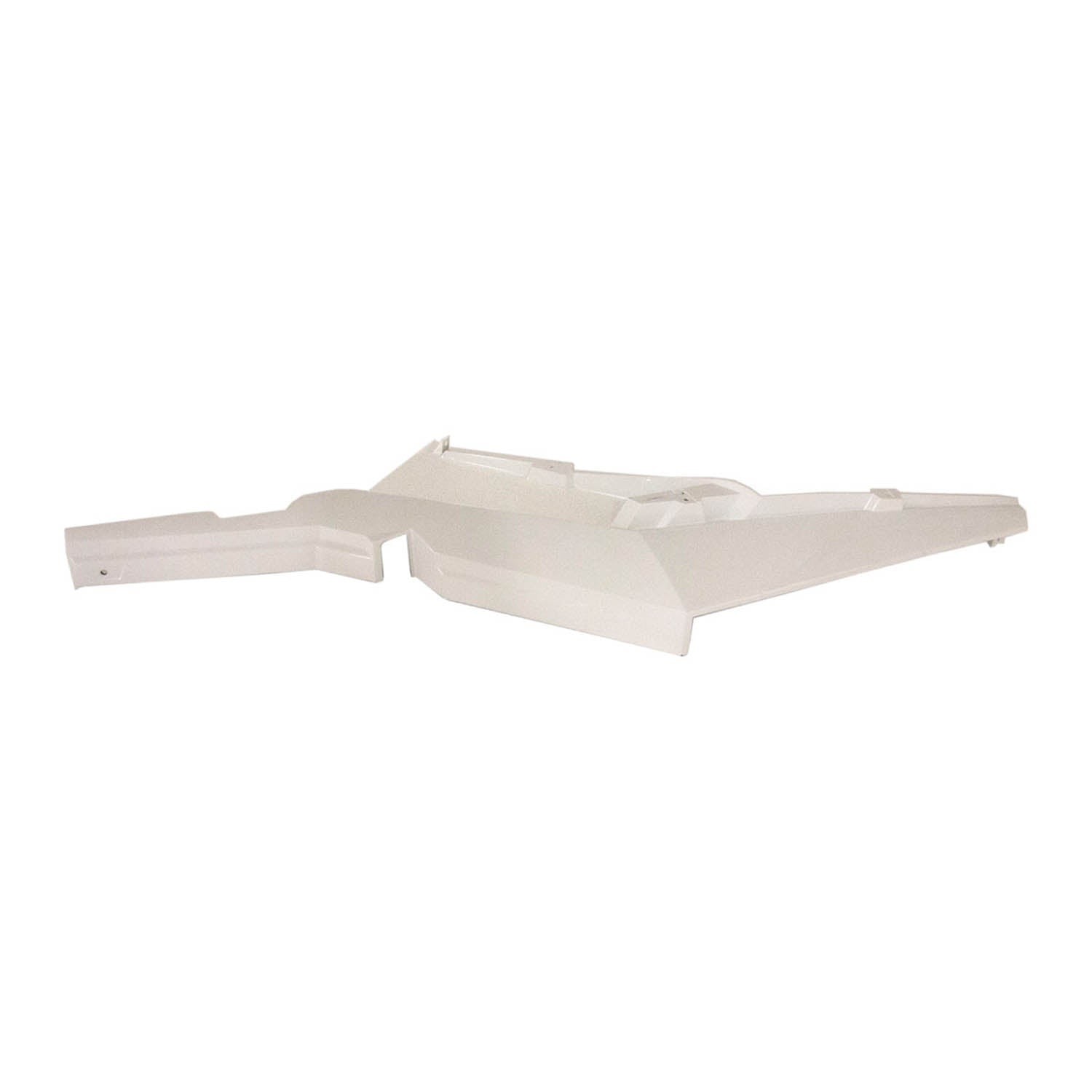 White molded plastic rear fender for right side with angular design for Polaris UTV.
