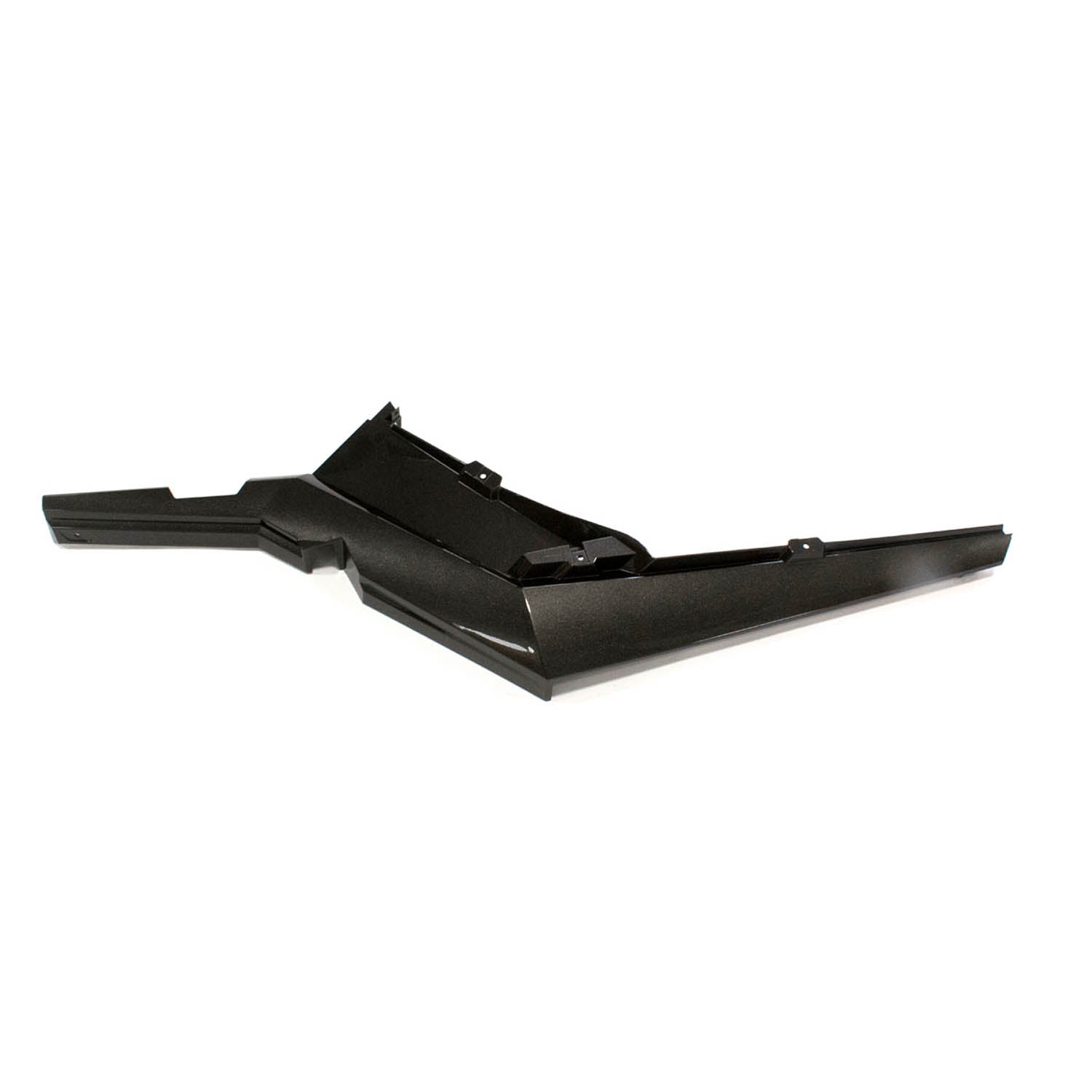Graphite-colored rear right fender with angular design and mounting points for Polaris UTV.