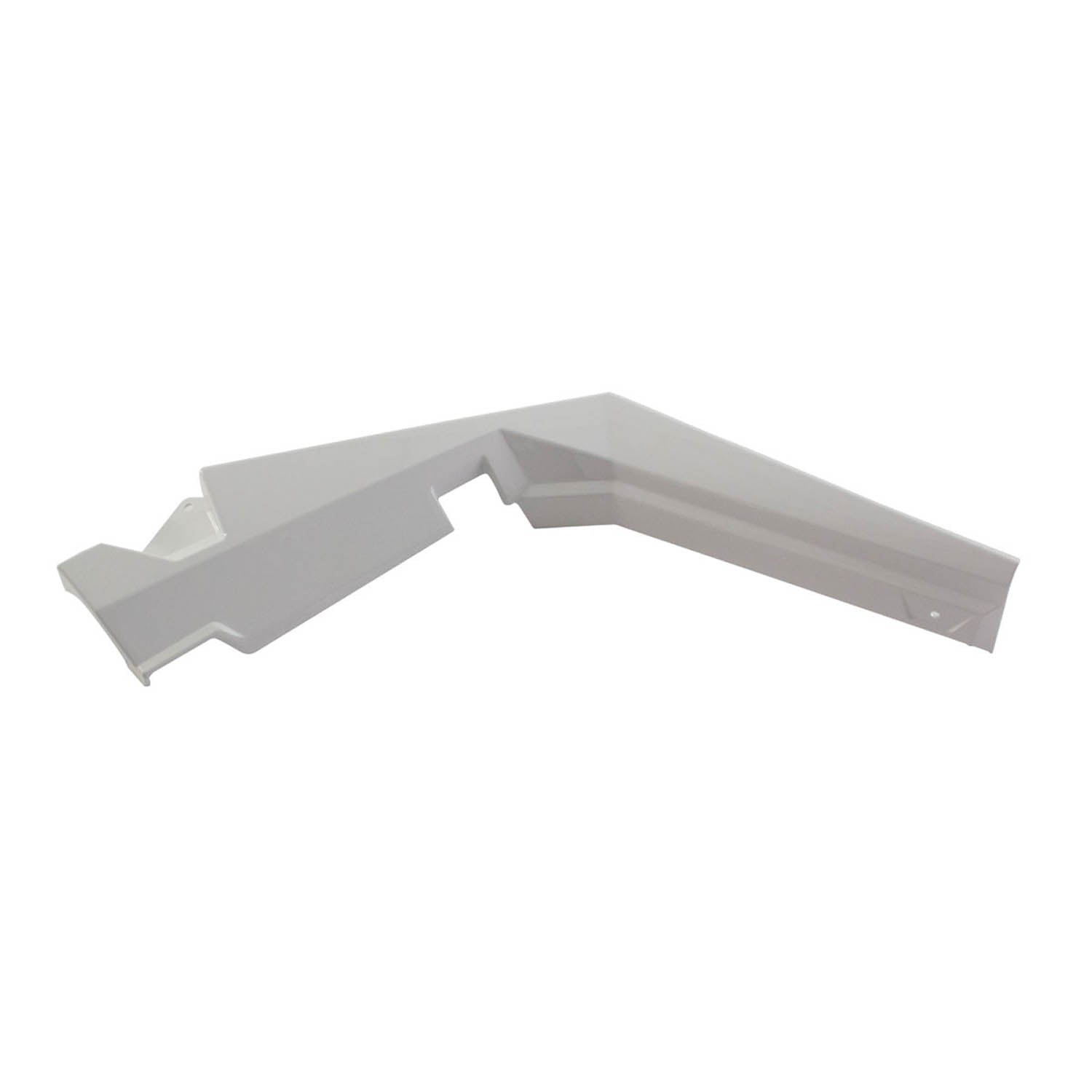 White plastic B-pillar cover with angled shape and clip mounting points for Polaris UTV.