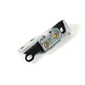 Metal door latch with black mounting base and silver locking mechanism for offroad UTVs.