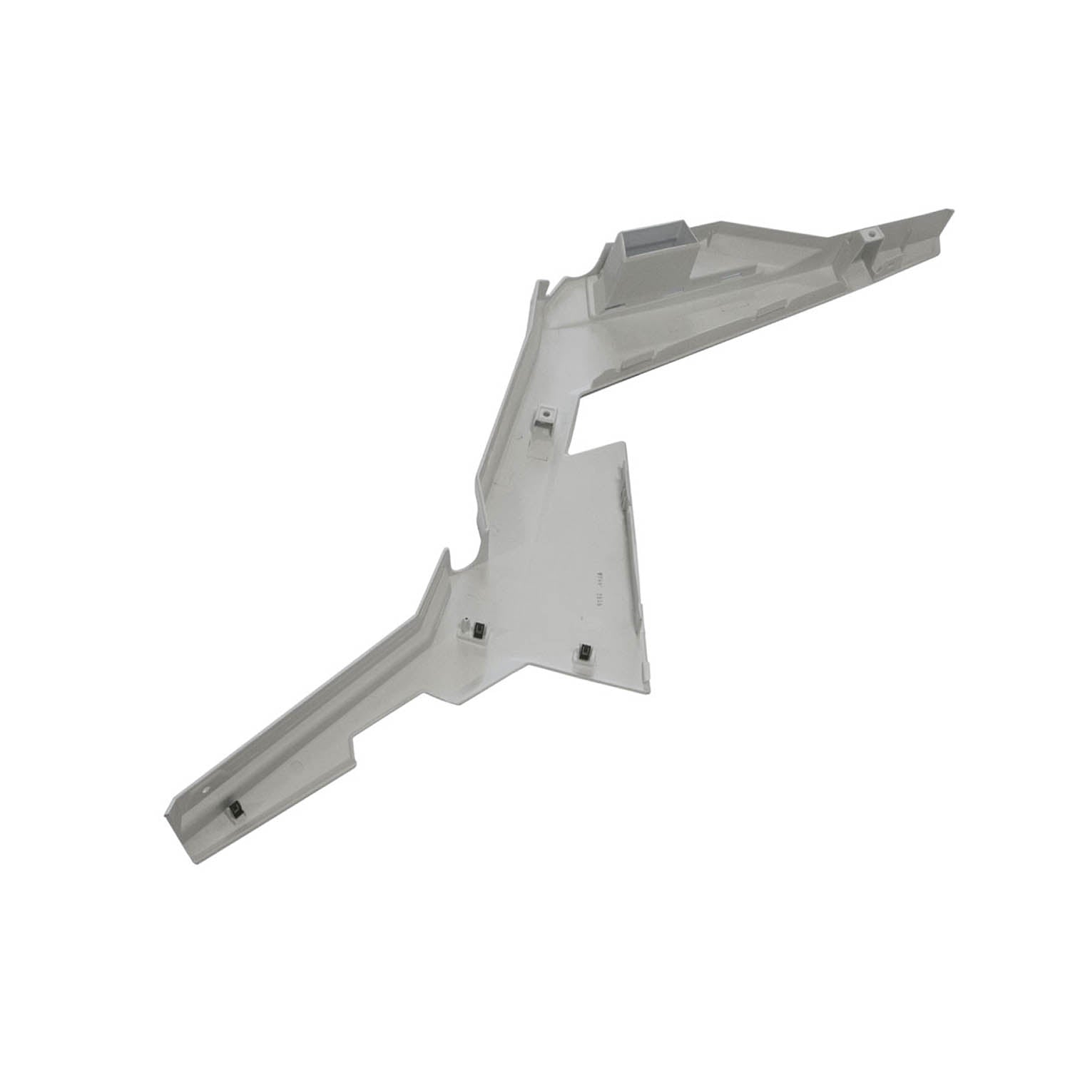 Gray molded plastic rear right fender for Polaris off-road vehicle with mounting holes.