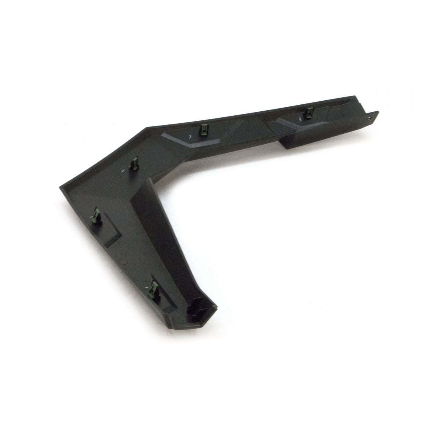Matte black angled front right side fender flare with mounting points for Polaris General 1000 UTV.