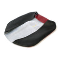 Black and red durable seat bottom cover with contoured shape for Polaris UTV models.