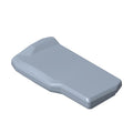 Black molded plastic seat bottom with contoured edges and a slightly raised back panel for Polaris UTV.