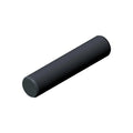 Black cylindrical metal pin with smooth surface and flat ends.
