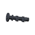 Dark gray machined metal exhaust camshaft with multiple lobes and flange end for Polaris UTV engines.