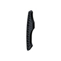 Black curved fixed camchain guide with textured surface and honeycomb-style internal pattern.