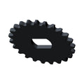 The Drive Pulley, 23T by Polaris is a black, oval-shaped sprocket with evenly spaced teeth and a rectangular center hole—genuine OEM part for your Victory motorcycle.