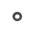 Black rubber triple lip seal with round shape and central hole for shaft fitting.