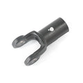 Black metal indexed slip yoke with cylindrical body and forked end for Polaris vehicles.