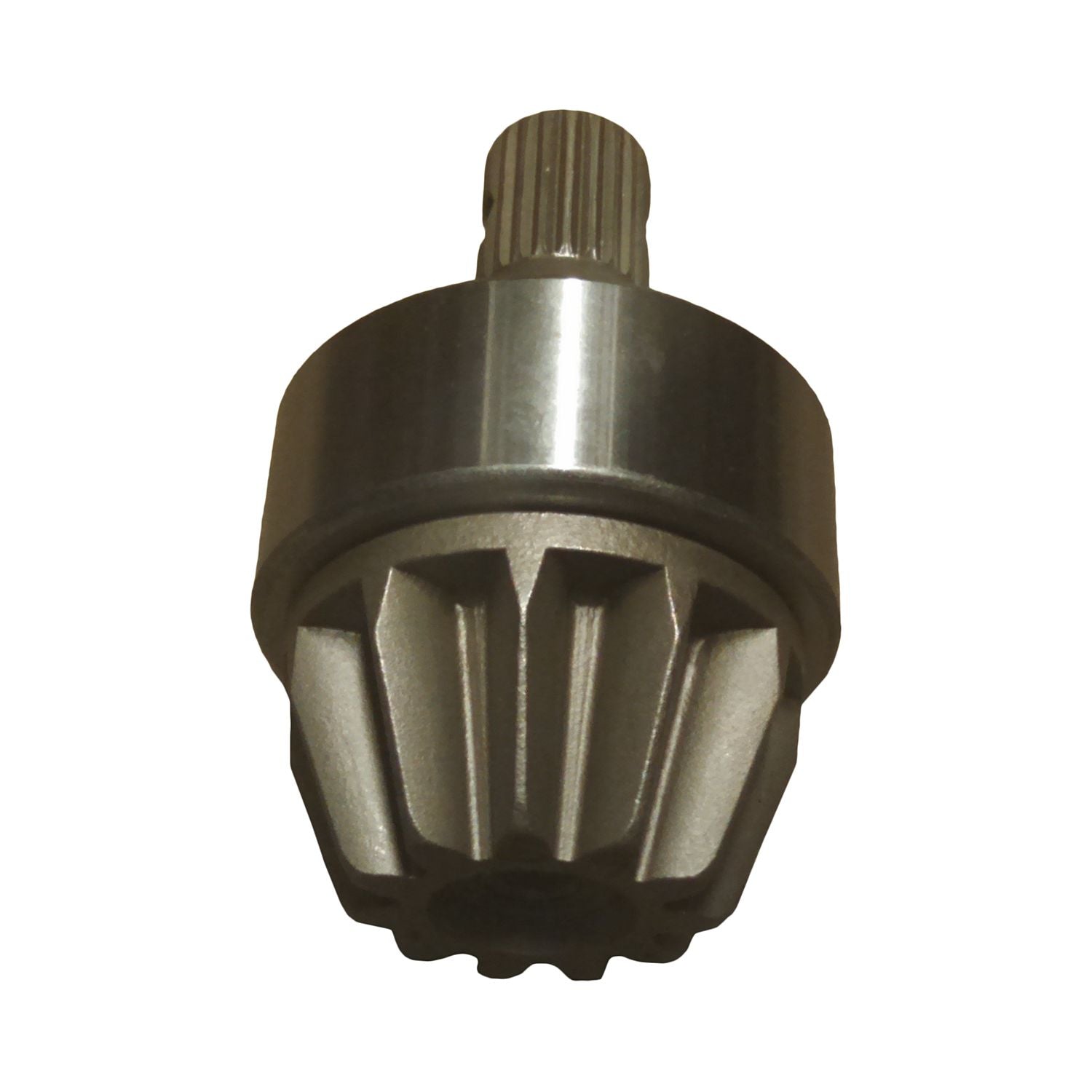 Metal gearhousing and pinion with splined shaft, designed for Polaris off-road vehicles.