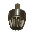 Metal ring and pinion gear with splined shaft, designed for heavy-duty off-road vehicle use.