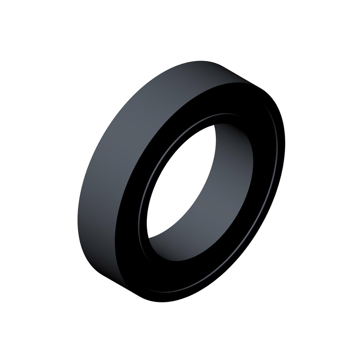 Black cylindrical steering bearing with smooth surface and hollow center for Polaris vehicles.