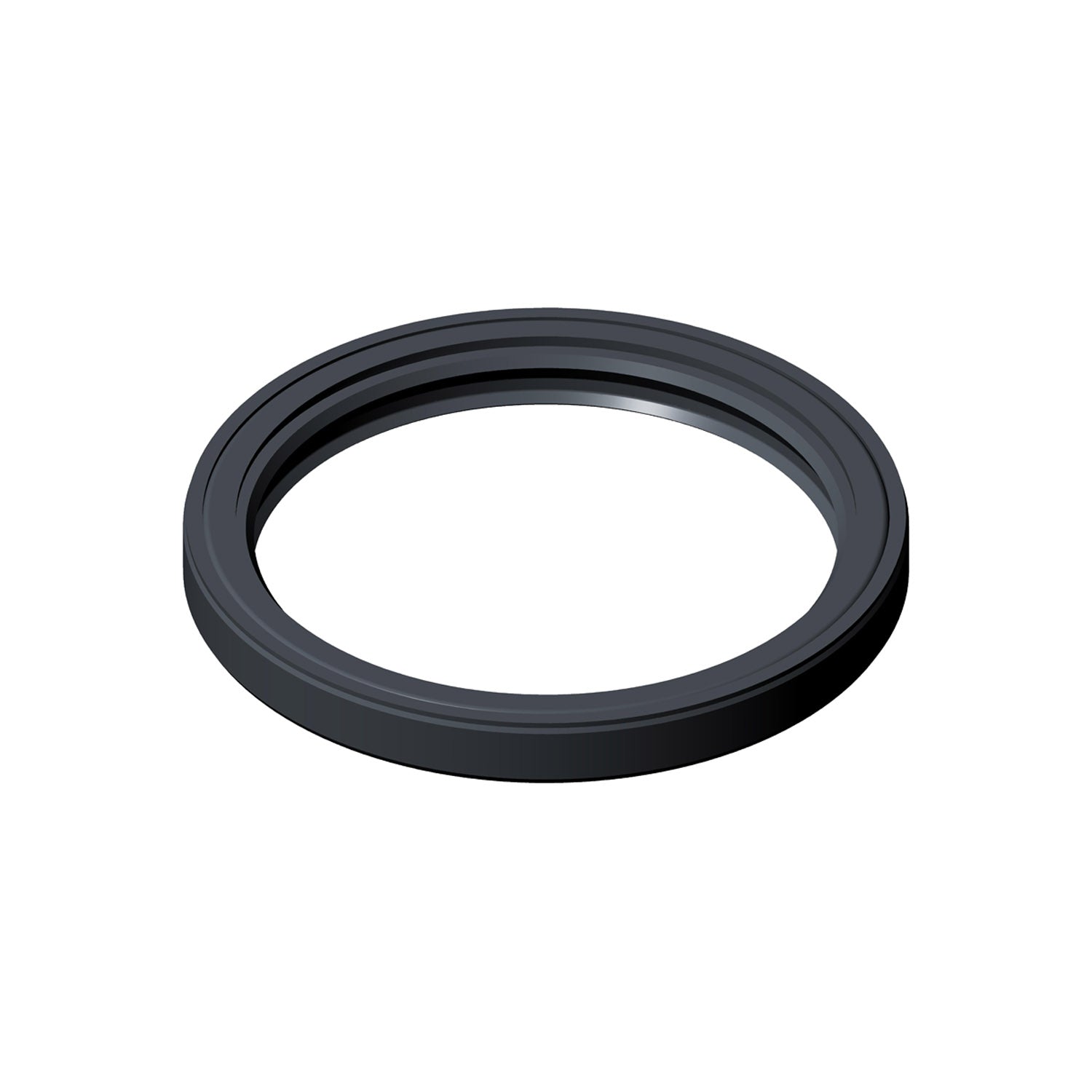 Black rubber main seal ring with smooth outer surface and grooved inner edge, 80 mm diameter.