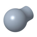 Gray plastic taillight socket housing with rounded bulb shape and tapered base.