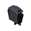 Black rectangular plastic radio control switch with a rocker button and metal prongs for connection.