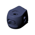 Silver right handlebar control switch housing with rounded edges and button slot.