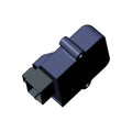 Black rectangular motorcycle reverse module with connector pins and mounting tab.
