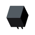 Compact black rectangular 12V 35A relay with three metal prongs for electrical connection.