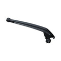 Black metal brake pedal lever with integrated pivot and mounting hole.