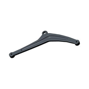 Black metal shift pedal lever with three attachment points and a curved ergonomic design.