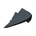 Flat black left front tip over bumper with sharp, angular design for motorcycle protection.