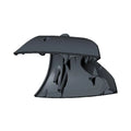 Glossy black lower headlight bucket with smooth curved edges and mounting points.
