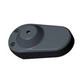 Black molded outer reverse motor cover with rounded edges and three mounting holes.