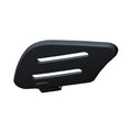 Flat black passenger floorboard with two elongated cutouts, designed for left side mounting on Victory motorcycles.