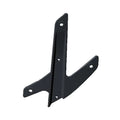 Black metal windshield bracket support with angled arms and multiple mounting holes.