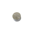 Silver cylindrical metal valve tappet with flat top and smooth finish.