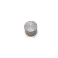 Small cylindrical metal valve tappet with flat, circular top and smooth, shiny surface.
