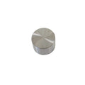 Polished silver cylindrical metal valve tappet with flat top surface.