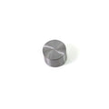 Round metallic valve tappet with smooth, polished silver-gray finish and flat top surface.
