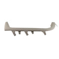 Beige right-side motorcycle front grill panel with four mounting tabs and smooth curved design.