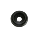 Black rubber ball joint boot with a circular shape and central hole for ATV use.