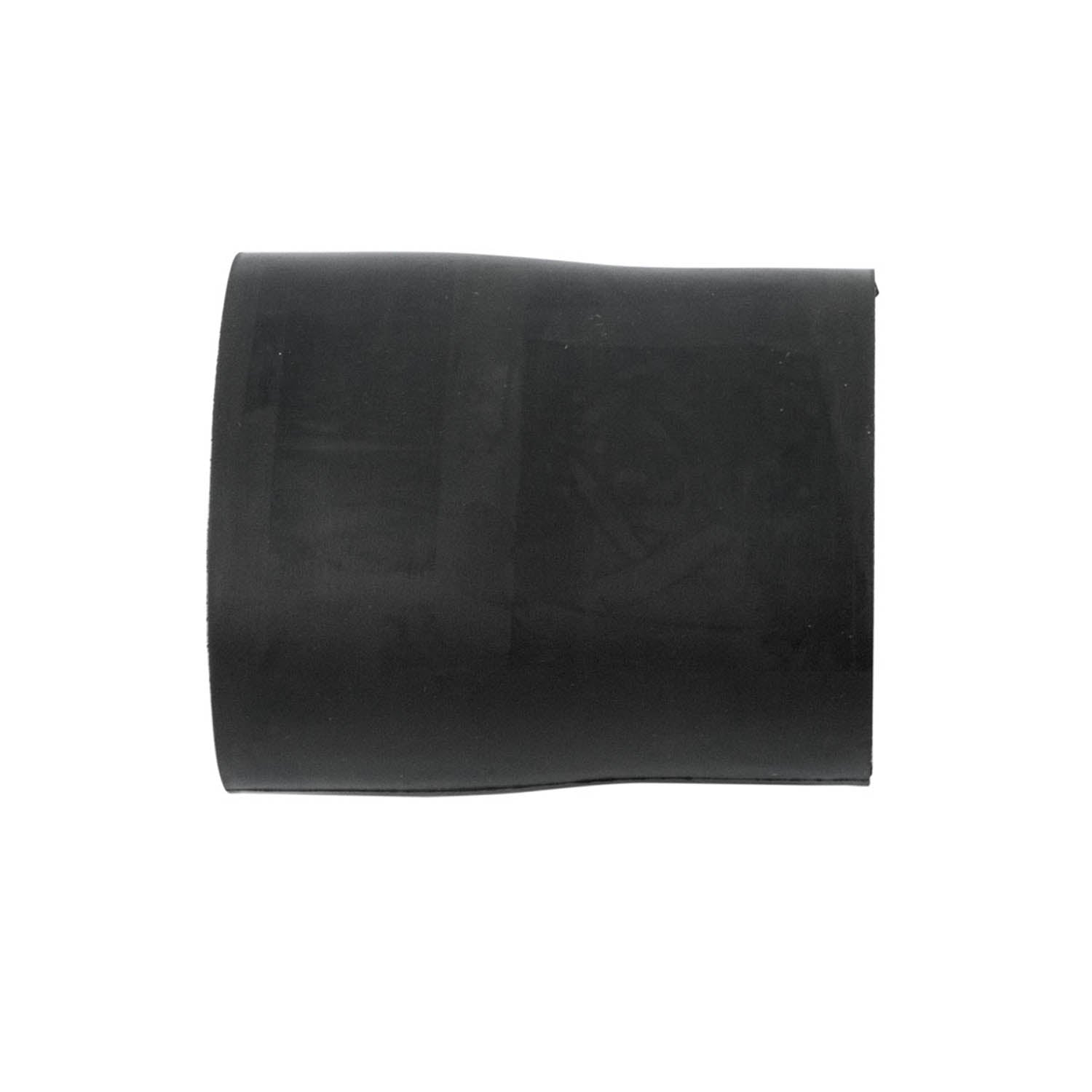 Black rubber air outlet clutch hose with smooth surface and cylindrical shape.