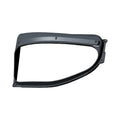 Glossy black plastic right outer saddlebag bin frame with smooth curved edges and mounting points.